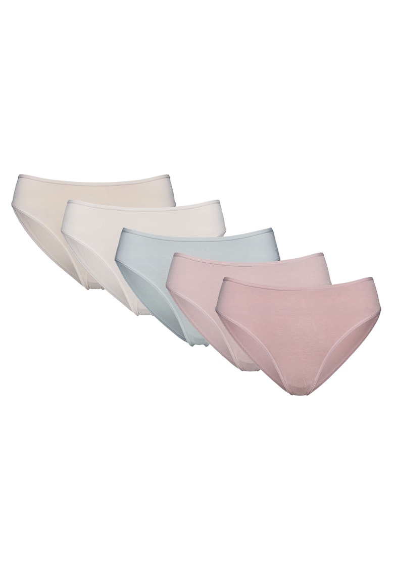 Chiloti dama - figi - set de 5 perechi - Mix de - SOL-SOL - Bej