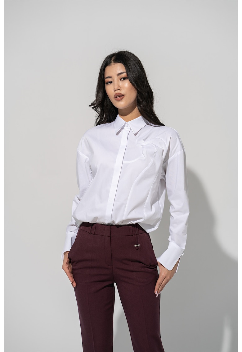 Camasa uni regular fit Symona - Alb optic
