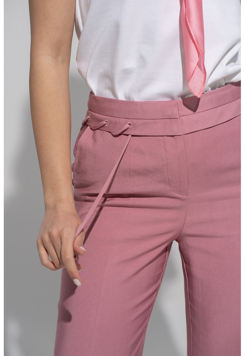 Pantaloni cu talie inalta Noemi - Fucsia
