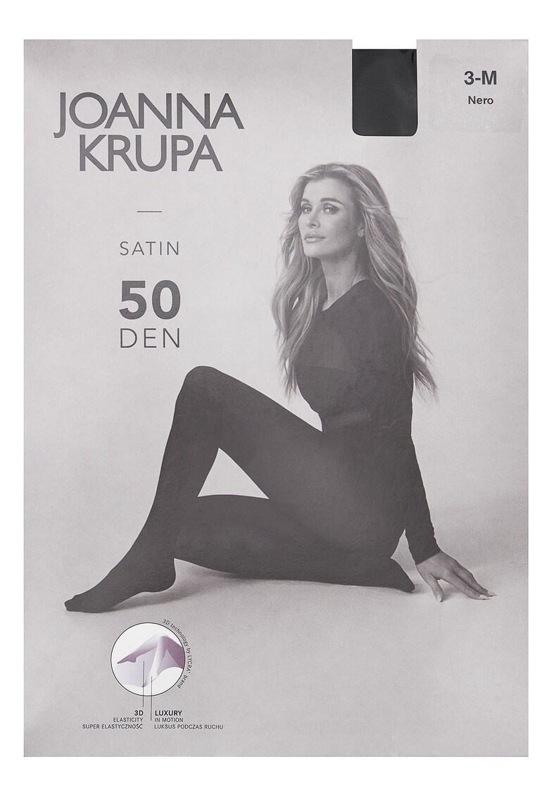Dresuri dama - Negru - Satin Joanna Krupa x 50 DEN - Negru