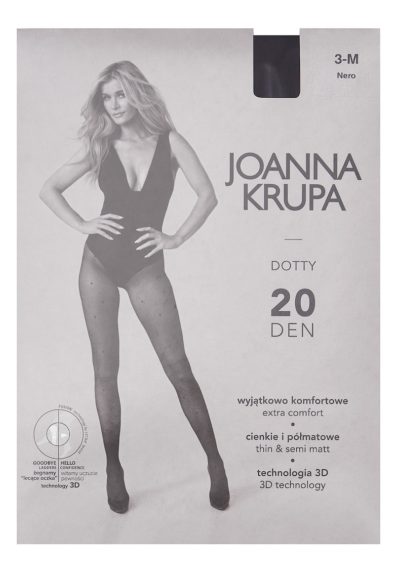 Dresuri dama - cu buline - Negru - Dotty Joanna Krupa x 20 DEN - Negru