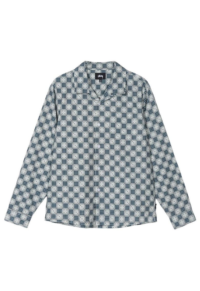 Camasa barbati - STUSSY - gri/bleumarin -