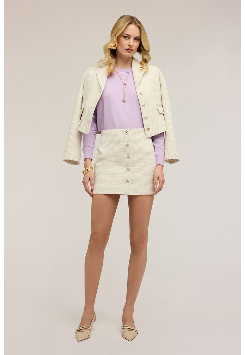 Fusta mini cambrata - Bej deschis