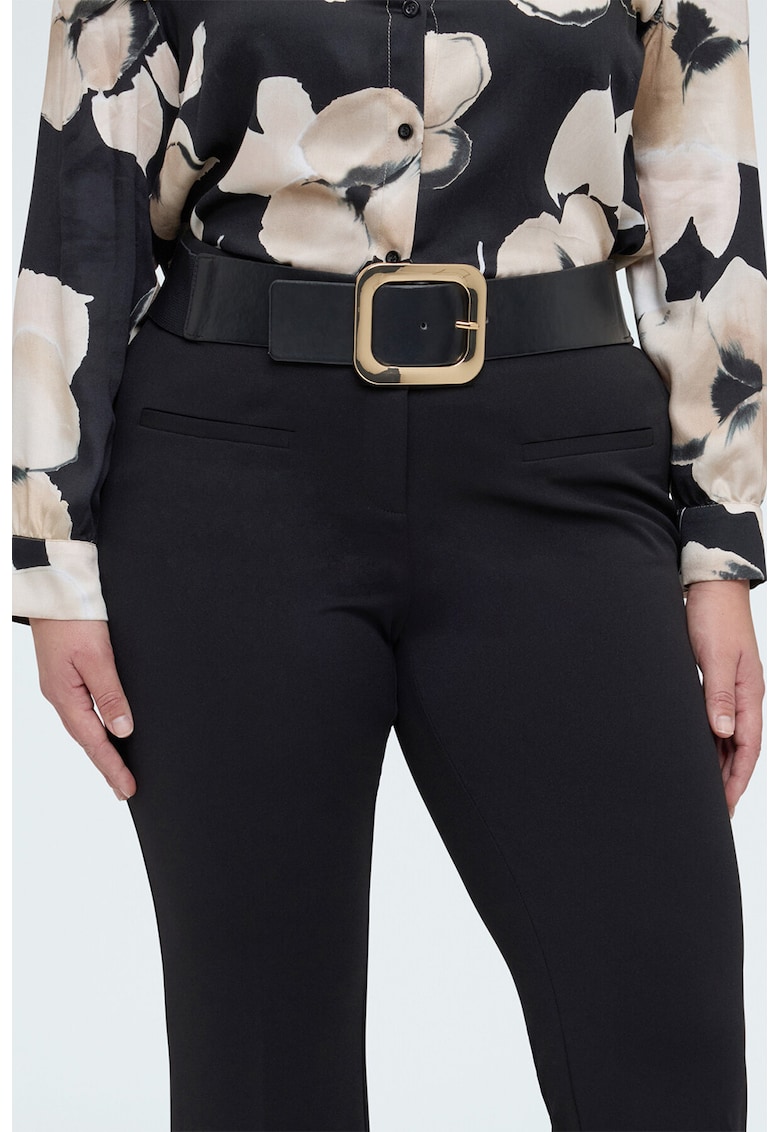 Curea elastica cu catarama metalica - Negru