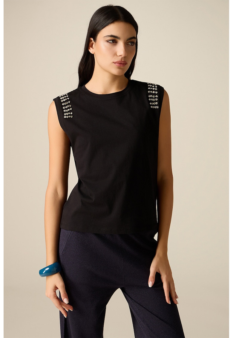 Bluza din bumbac - Negru
