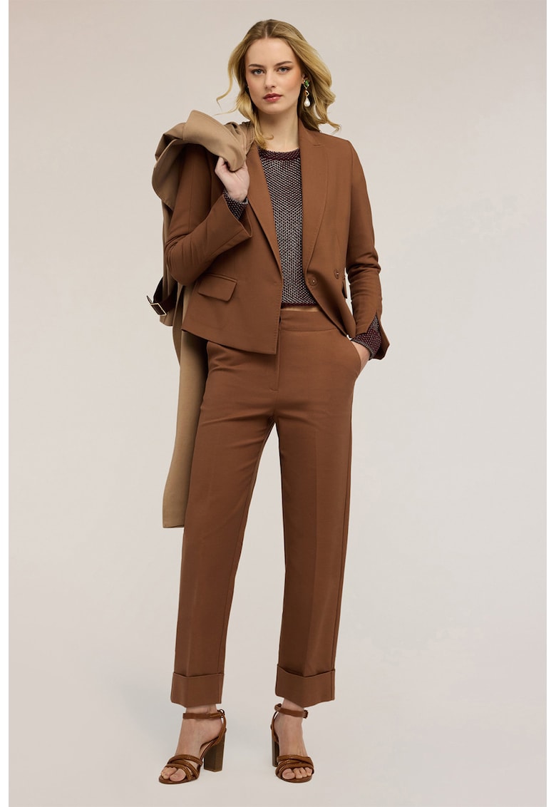 Pantaloni crop drepti - Caramel