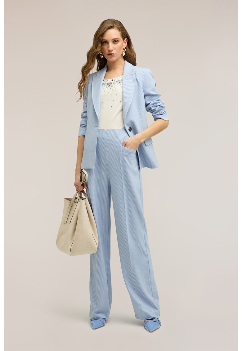 Pantaloni drepti relaxed fit - Albastru lavanda