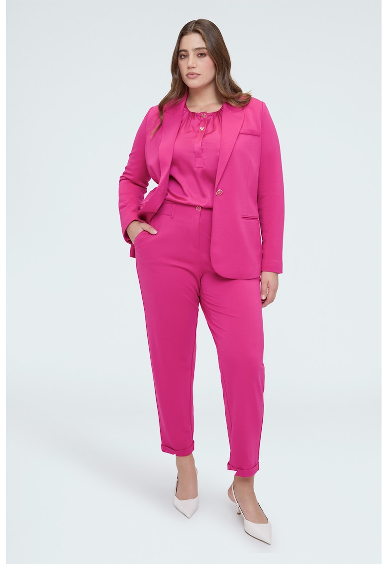 Pantaloni chino cu talie elastica pe partea din spate - Roz