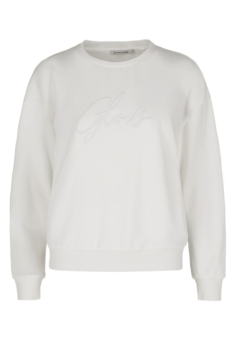 Bluza de trening cu inscriptie brodata pe piept - Regular Fit - B-Glow - crem - Crem
