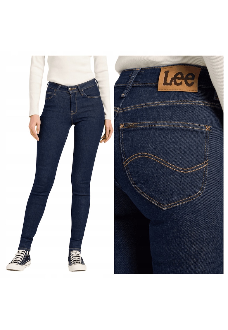 Blugi Dama - Scarlett High - Skinny Fit - Talie Inalta - Fermoar - Lungi - 5 Buzunare - Bumbac - W27-L31 US - Albastru