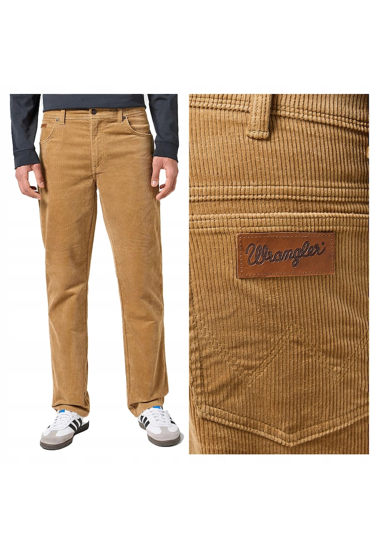 Blugi Barbati - Texas - Straight Fit - Talie Medie - Fermoar - Lungi - 5 Buzunare - Bumbac - Maro - Maro camel
