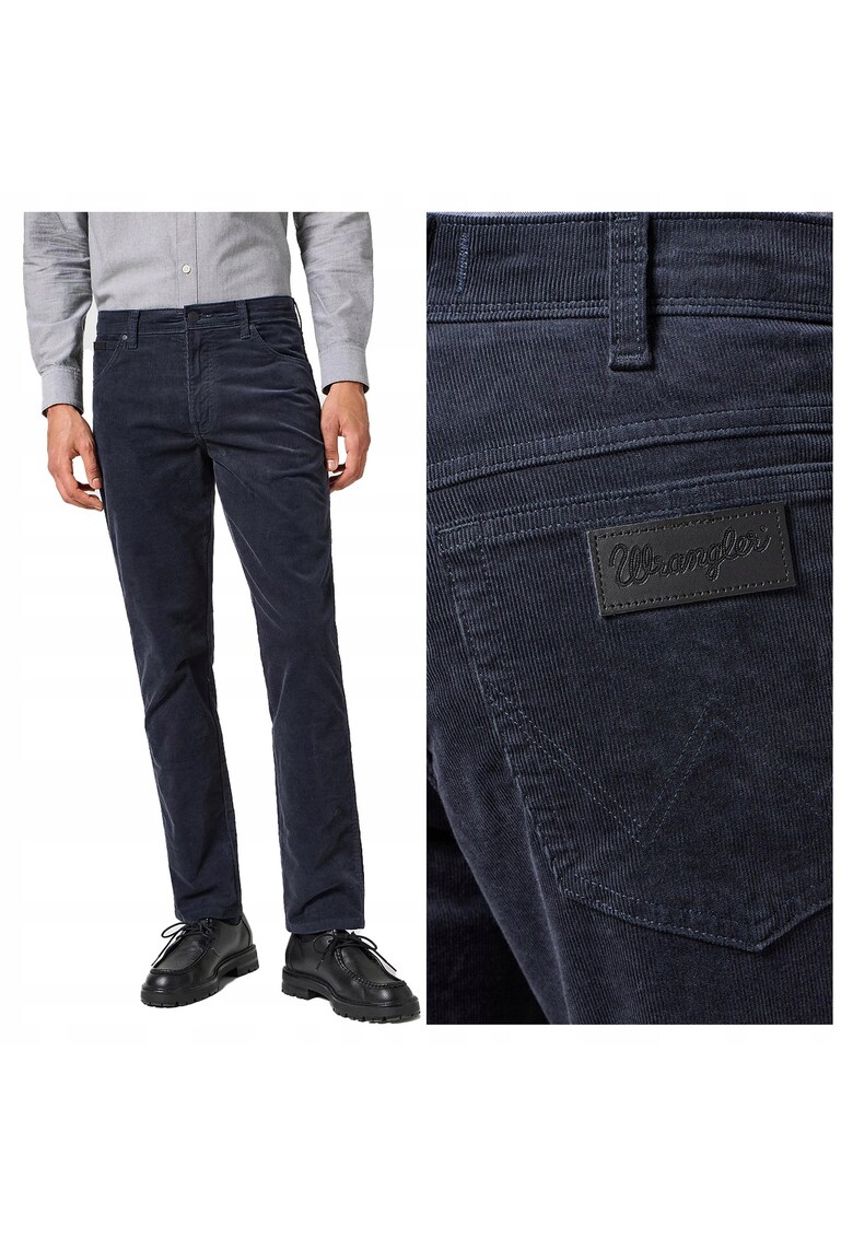 Blugi Barbati - Texas Slim - Straight Fit - Talie Medie - Fermoar - Lungi - 5 Buzunare - Bumbac - Albastru - Albastru