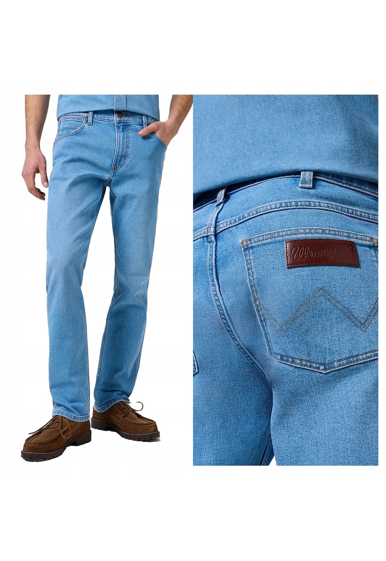 Blugi Barbati - Greensboro - Straight Fit - Talie Medie - Fermoar - Lungi - 5 Buzunare - Bumbac - W31-L32 US - Albastru