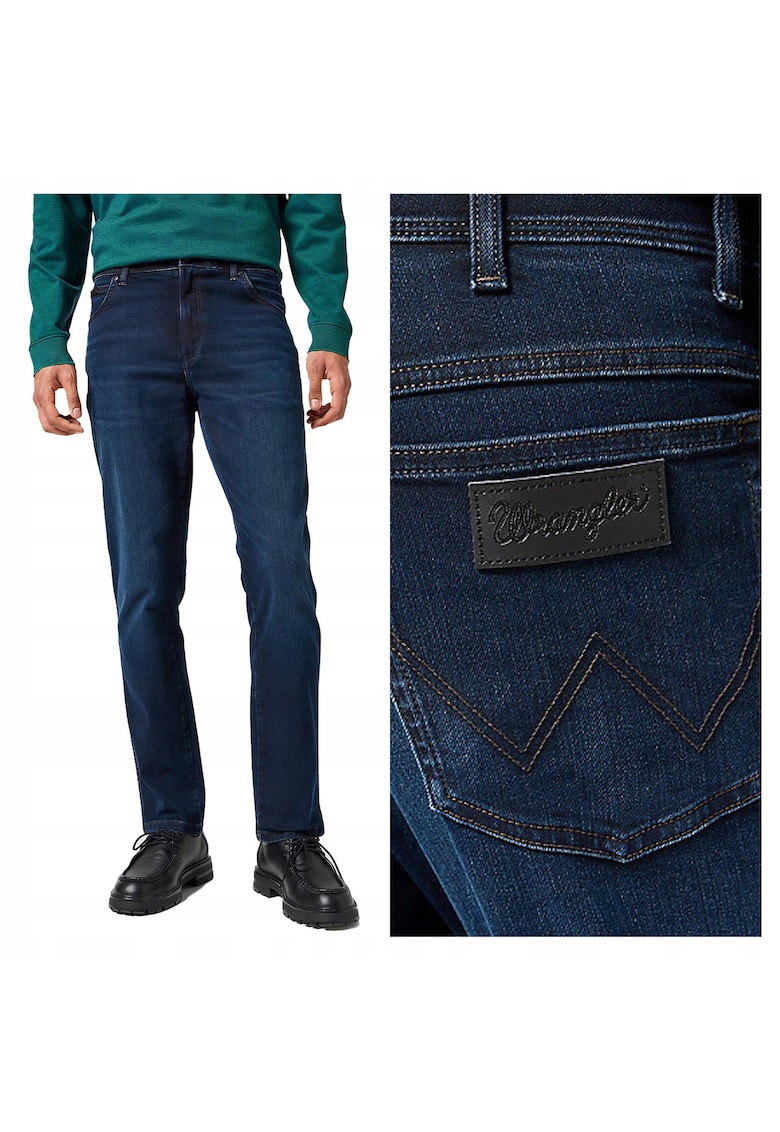 Blugi Barbati - Texas Slim - Slim Fit - Fermoar - Lungi - 5 Buzunare - Bumbac - Albastru - Albastru