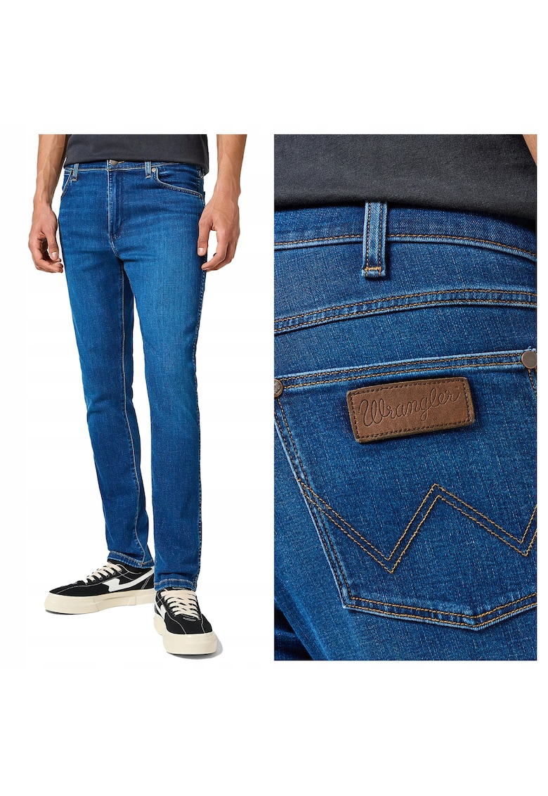 Blugi Barbati - Larston - Slim Fit - Talie Medie - 5 Buzunare - Fermoar - Lungi - Bumbac - W31-L34 US - Albastru