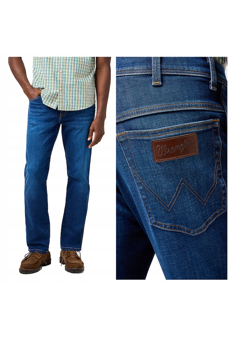 Blugi Barbati - Texas - Straight Fit - Talie Medie - Lungi - Fermoar - 5 Buzunare - Bumbac - W31-L32 US - Albastru