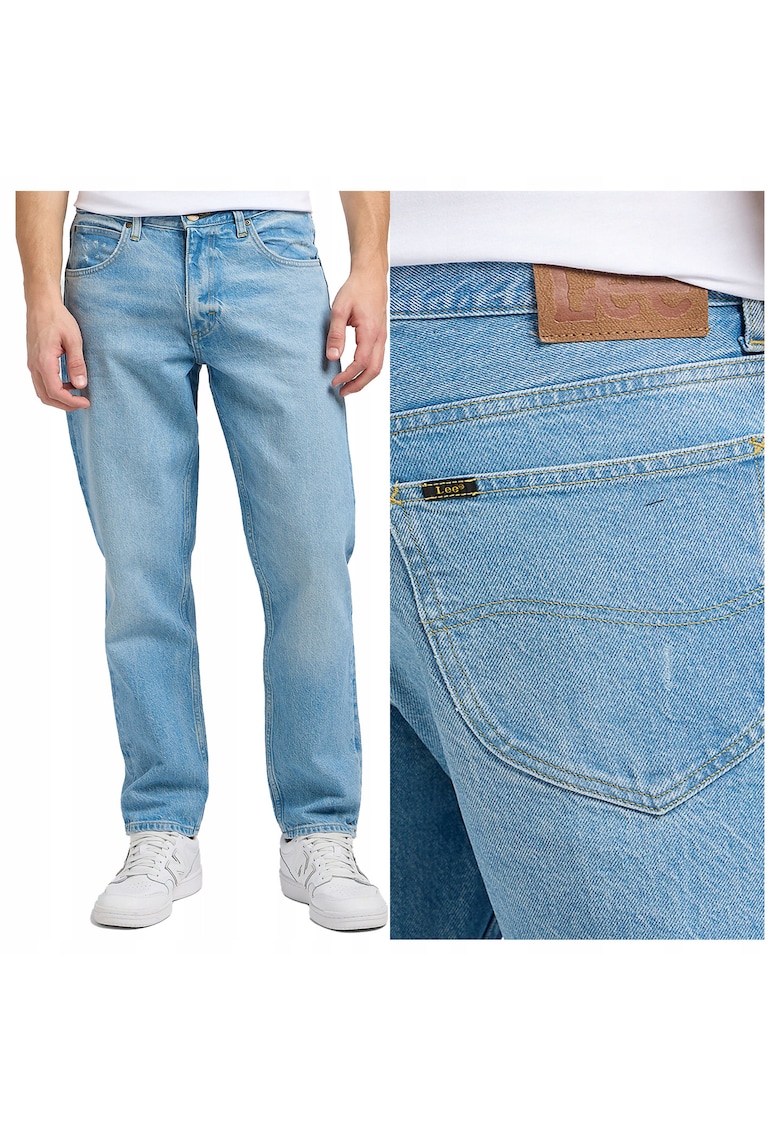 Blugi Barbati - Oscar - Loose Fit - Talie Inalta - Fermoar - Lungi - 5 Buzunare - Bumbac - W34-L34 US - Albastru