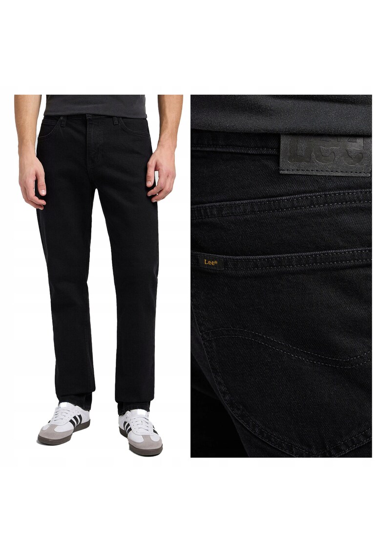 Blugi Barbati - West - Straight Fit - Talie Medie - Fermoar - Lungi - 5 Buzunare - Bumbac - W31-L34 US - Negru