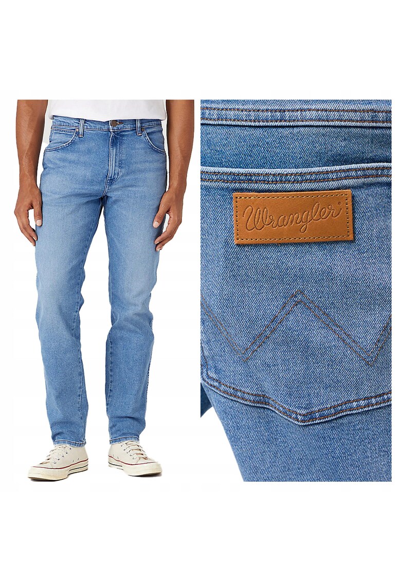 Blugi Barbati - River - Straight Fit - #ARG! - Fermoar - Lungi - 5 Buzunare - Bumbac - W38-L34 US - Albastru