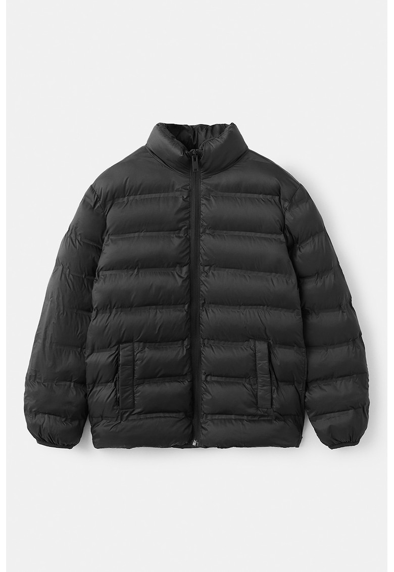 Geaca matlasata cu eticheta interioara pentru nume - Negru