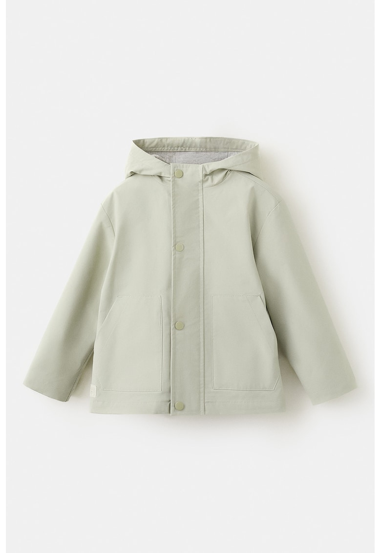 Jacheta parka cu gluga - Verde pal