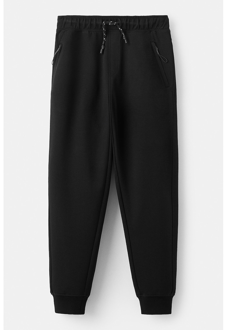 Pantaloni de trening cu snur de ajustare - Negru