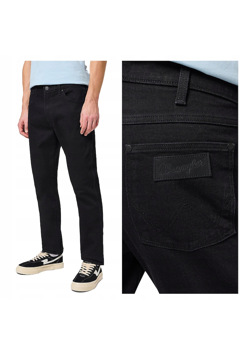 Blugi Barbati - Larston - Slim Fit - #ARG! - Fermoar - Lungi - 5 Buzunare - Bumbac - W31-L34 US - Negru