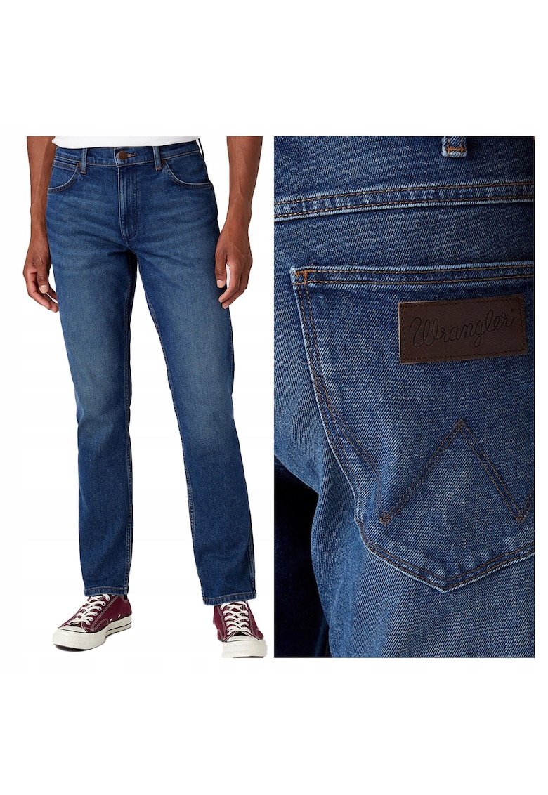 Blugi Barbati - Greensboro - Straight Fit - Talie Medie - Fermoar - Lungi - 5 Buzunare - Bumbac - W31-L30 US - Albastru