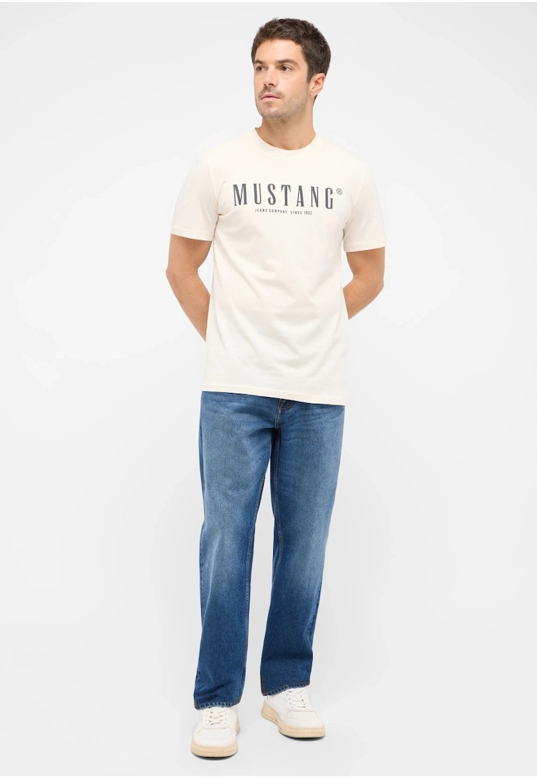 Blugi Barbati - Straight - Straight Fit - Talie Medie - Fermoar - Lungi - 5 Buzunare - Bumbac - Albastru - Albastru