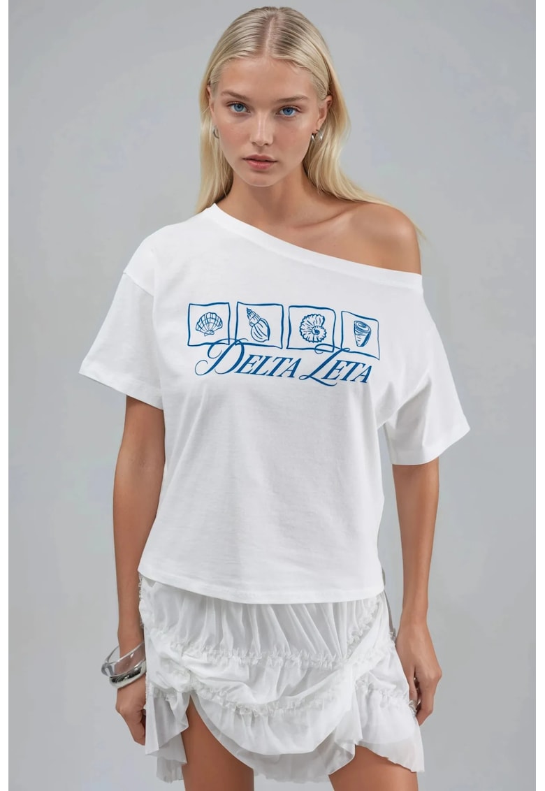 Tricou bumbac pentru dama - Alb