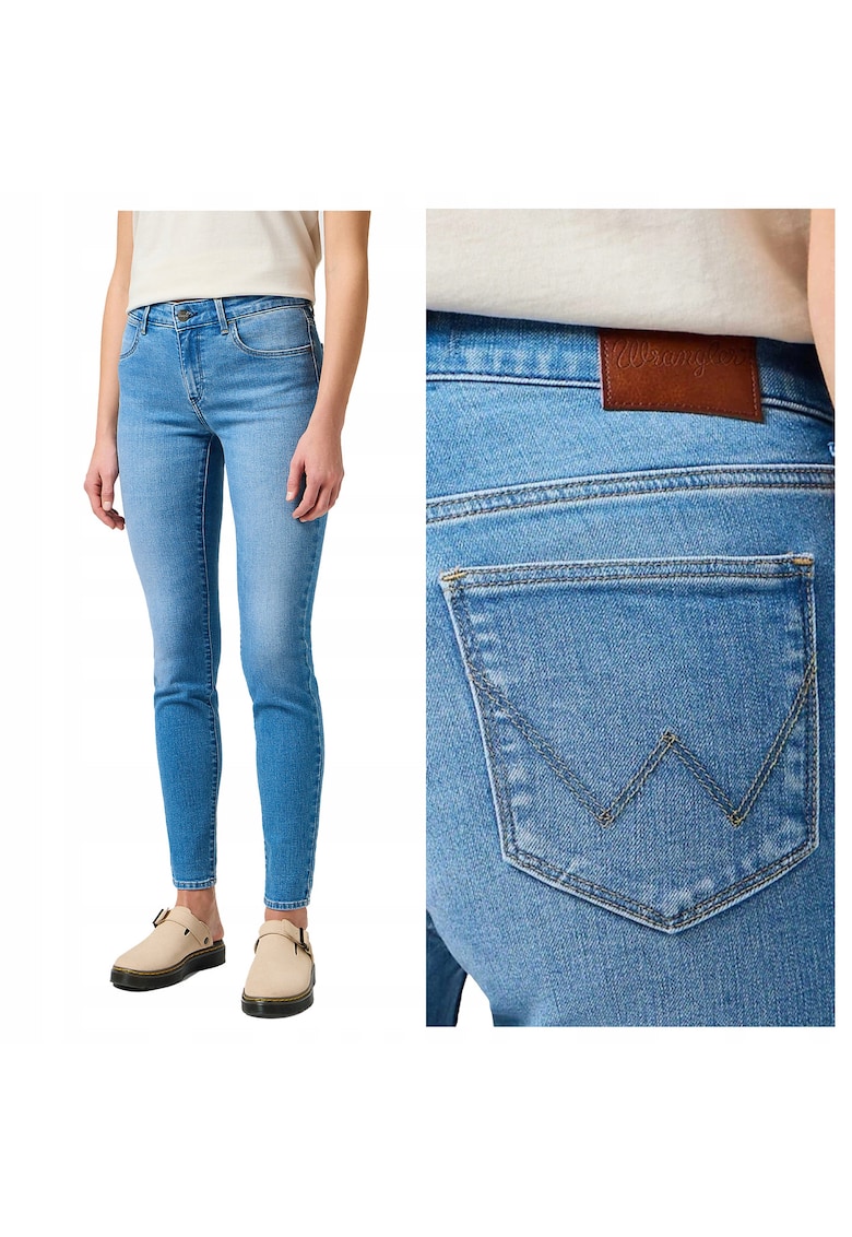 Blugi dama skinny - talie medie - 5 buzunare - albastru - Albastru