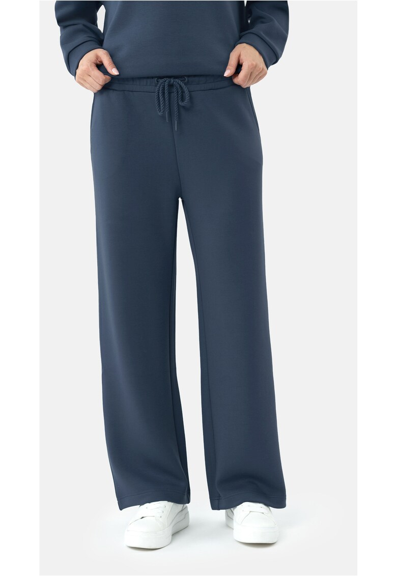 Pantaloni dama de trening - Comfort Fit - material flexibil - N-Eva - albastru - Albastru