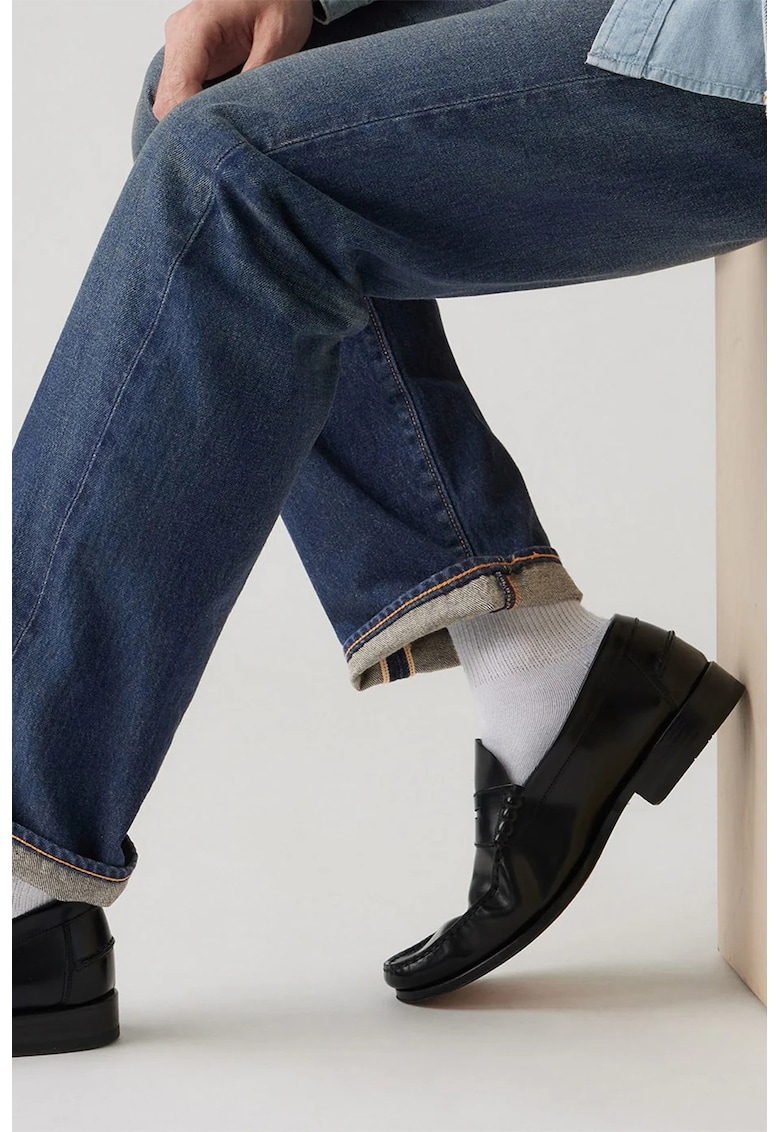 Blugi relaxed fit cu buzunare - Albastru petrol
