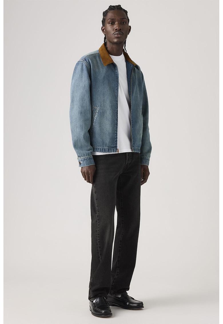 Blugi relaxed fit cu talie medie - Negru stins