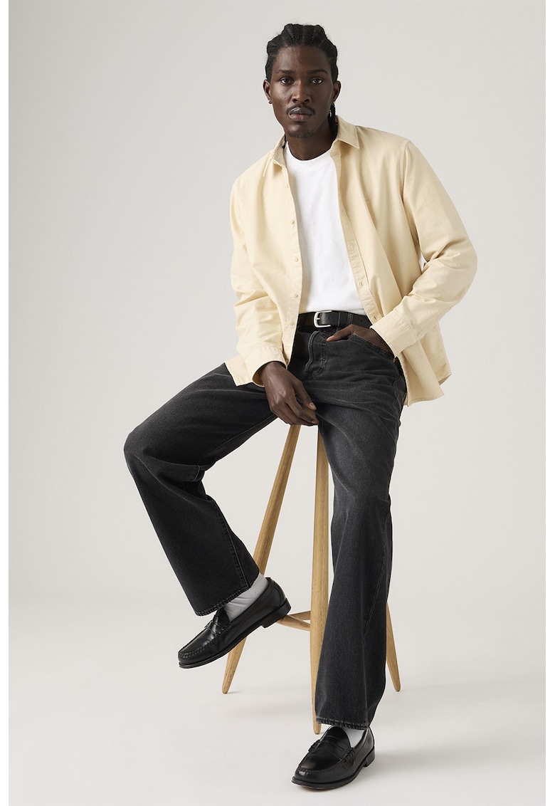 Blugi cu croiala ampla si buzunare - Gri antracit