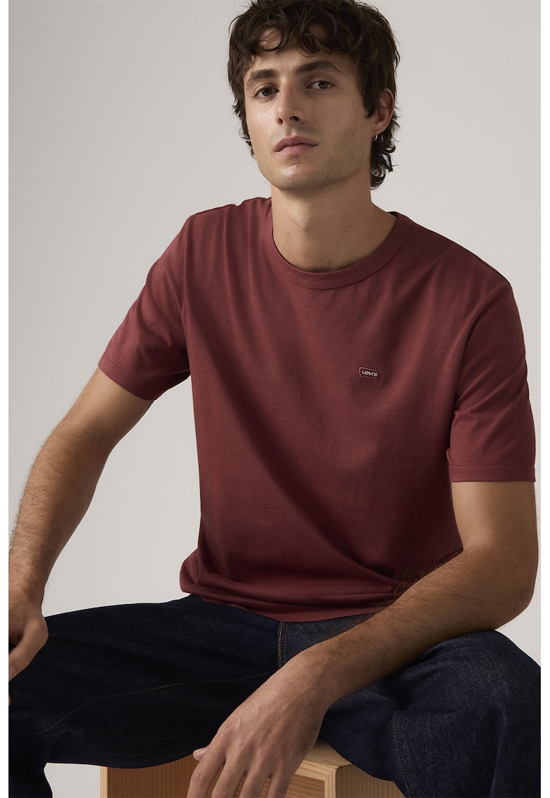 Tricou de bumbac Original Garment Dye - Rosu inchis