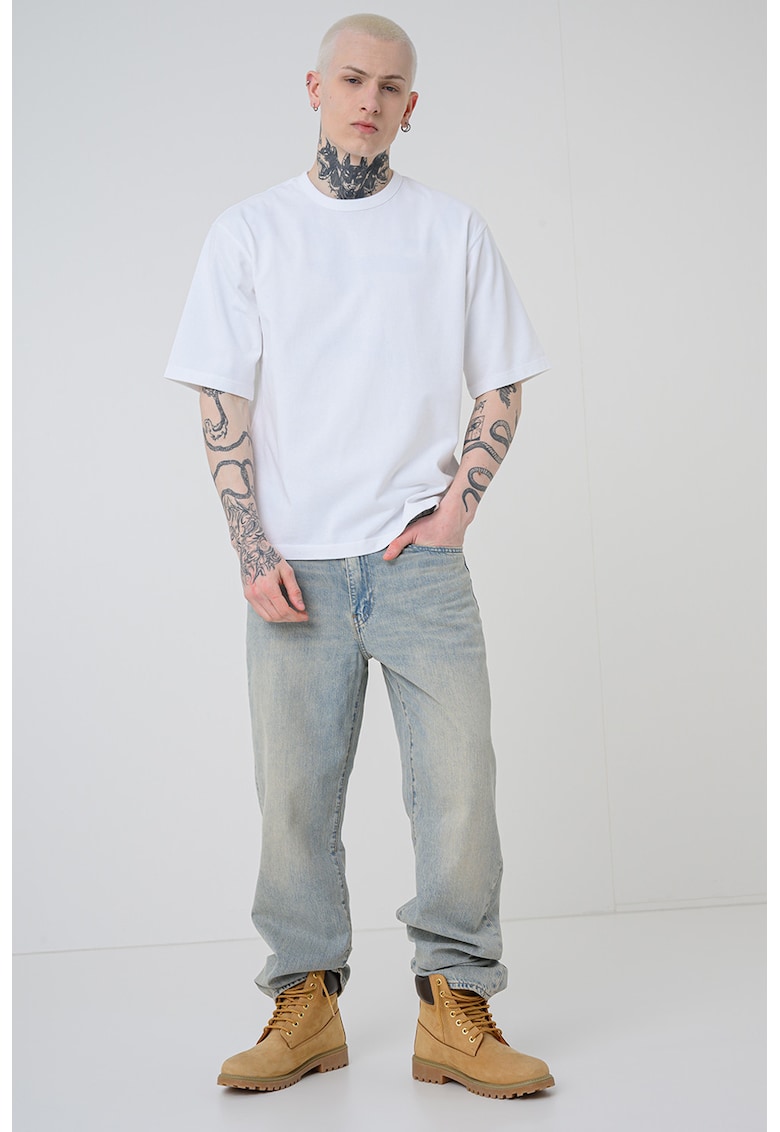 Tricou lejer cu maneci cazute - Alb