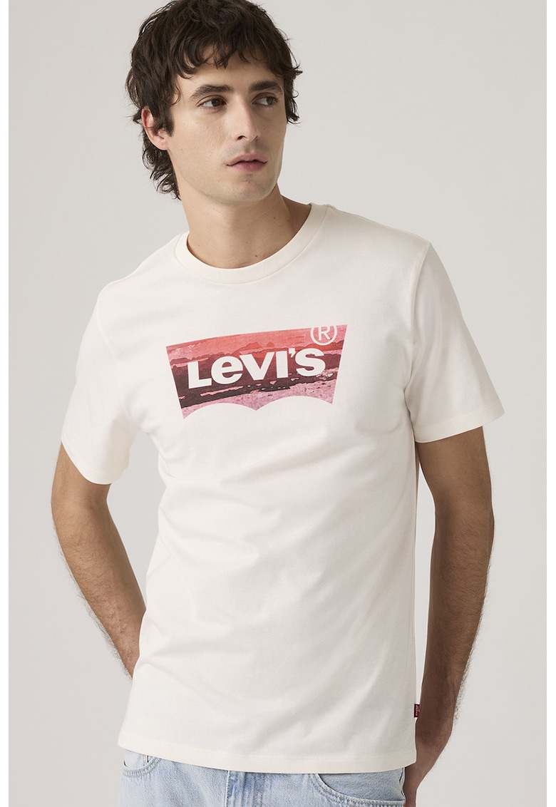 Tricou regular-fit cu logo - Rosu/Galben pal
