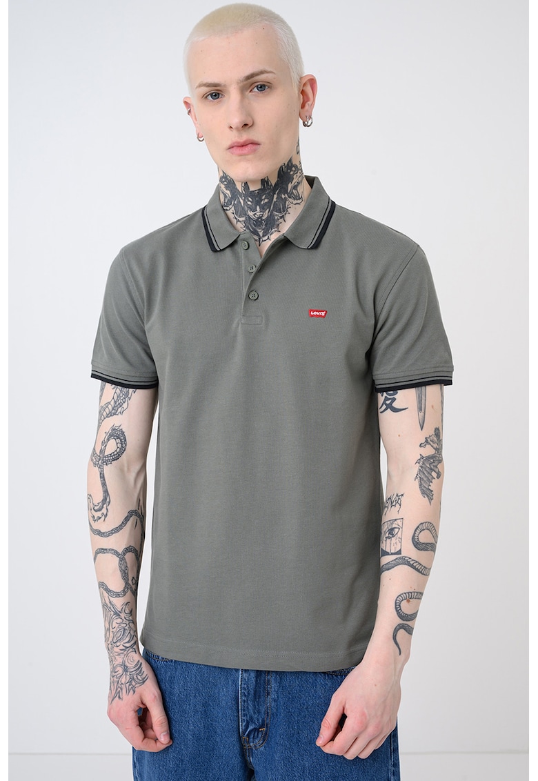 Tricou polo din bumbac Housemark - Verde feriga
