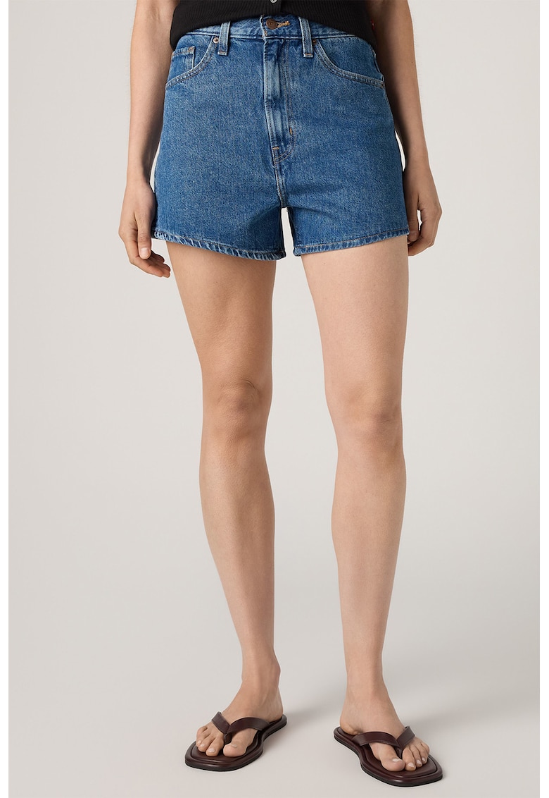 Blugi scurti mom fit - Albastru