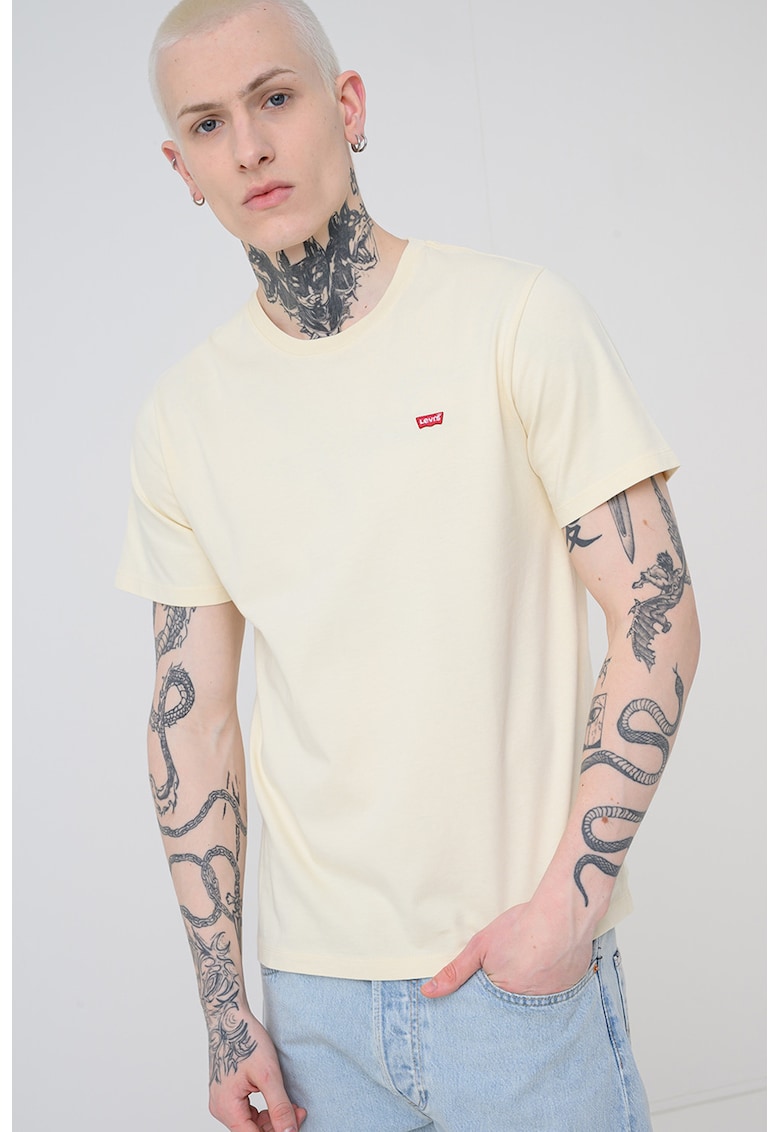Tricou de bumbac Original Housemark - Bej deschis