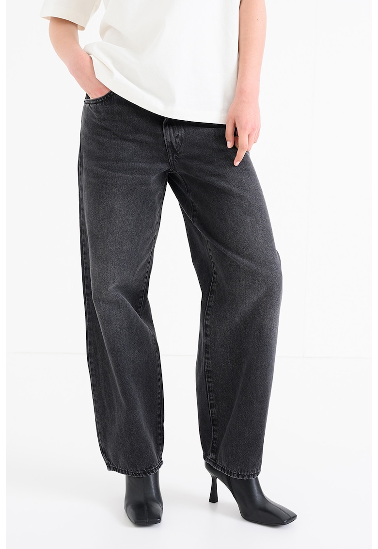 Blugi cu croiala baggy Dad - Negru stins