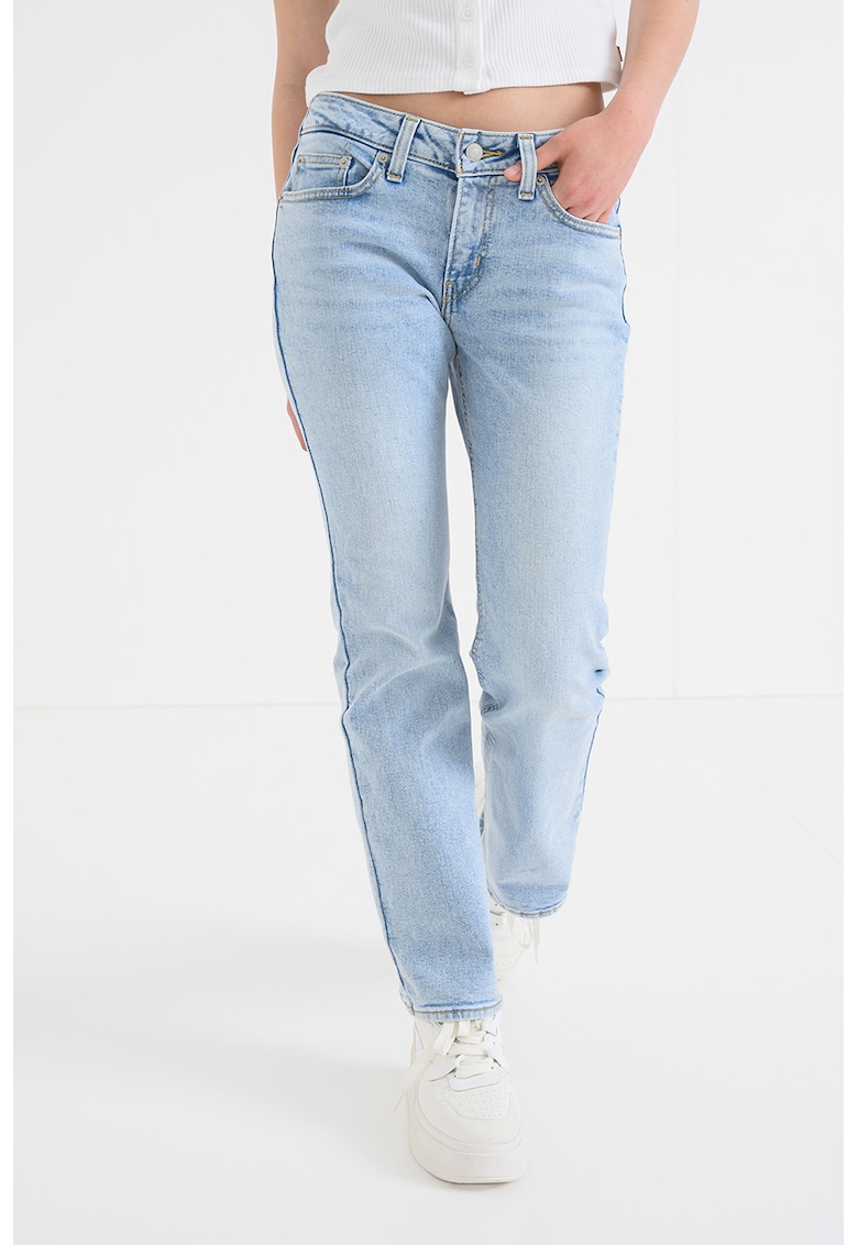 Blugi cu croiala bootcut si talie joasa - Albastru deschis