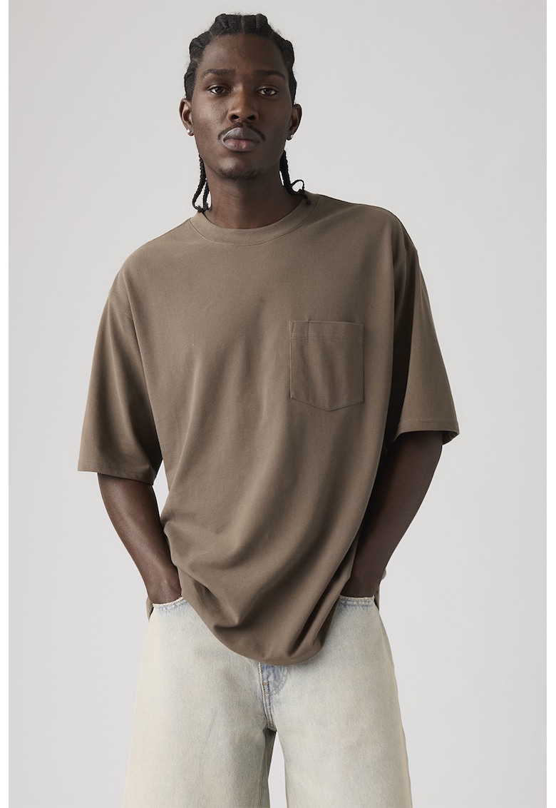 Tricou lejer de bumbac Workwear - Maro taupe