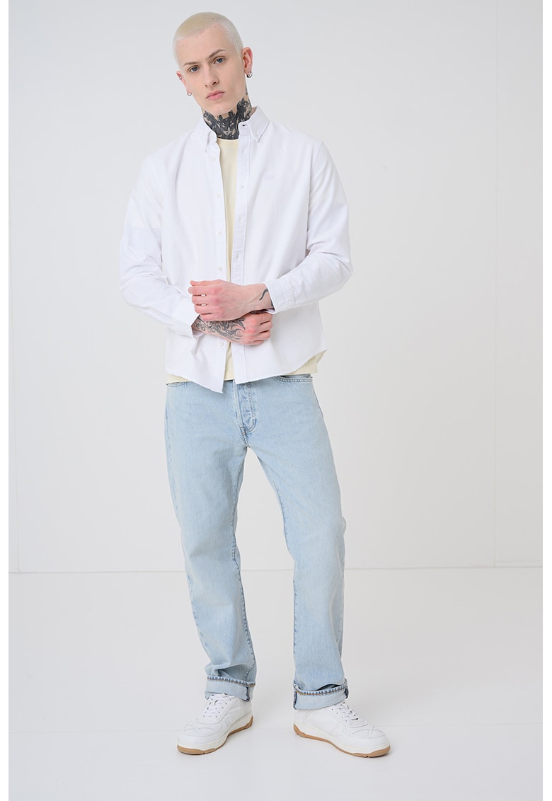 Camasa relaxed fit de bumbac Authentic - Alb