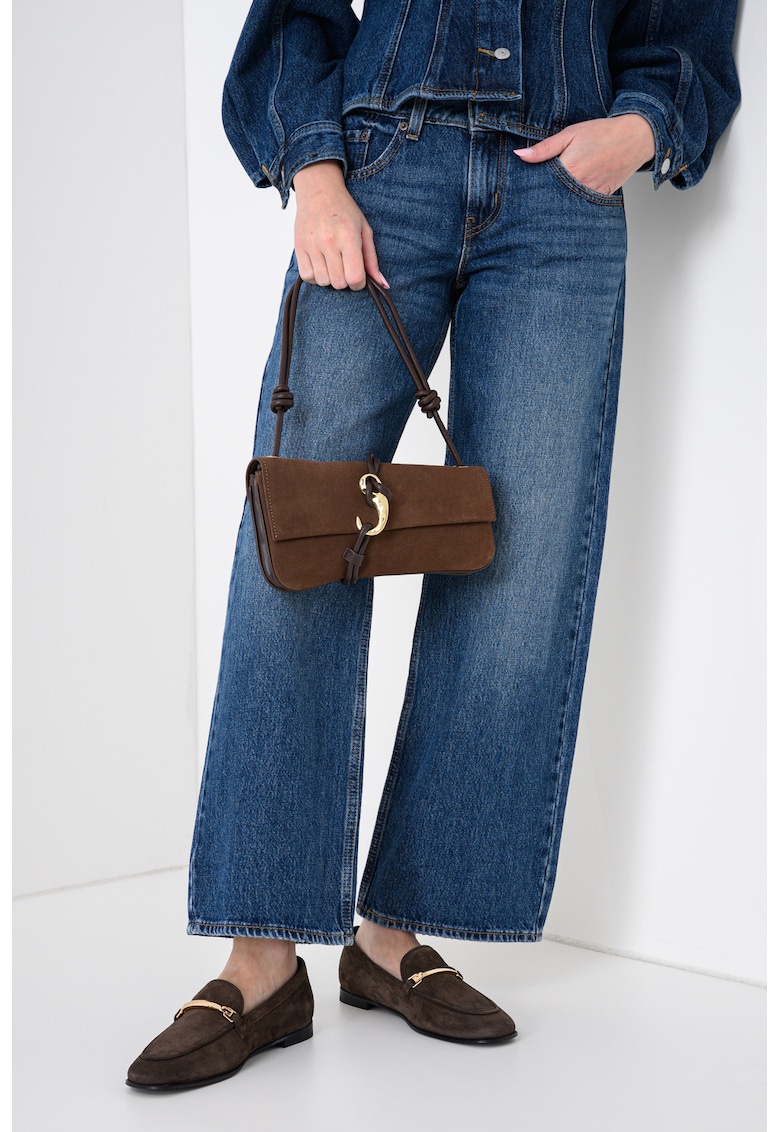 Blugi cu croiala ampla si talie joasa Youth - Albastru inchis