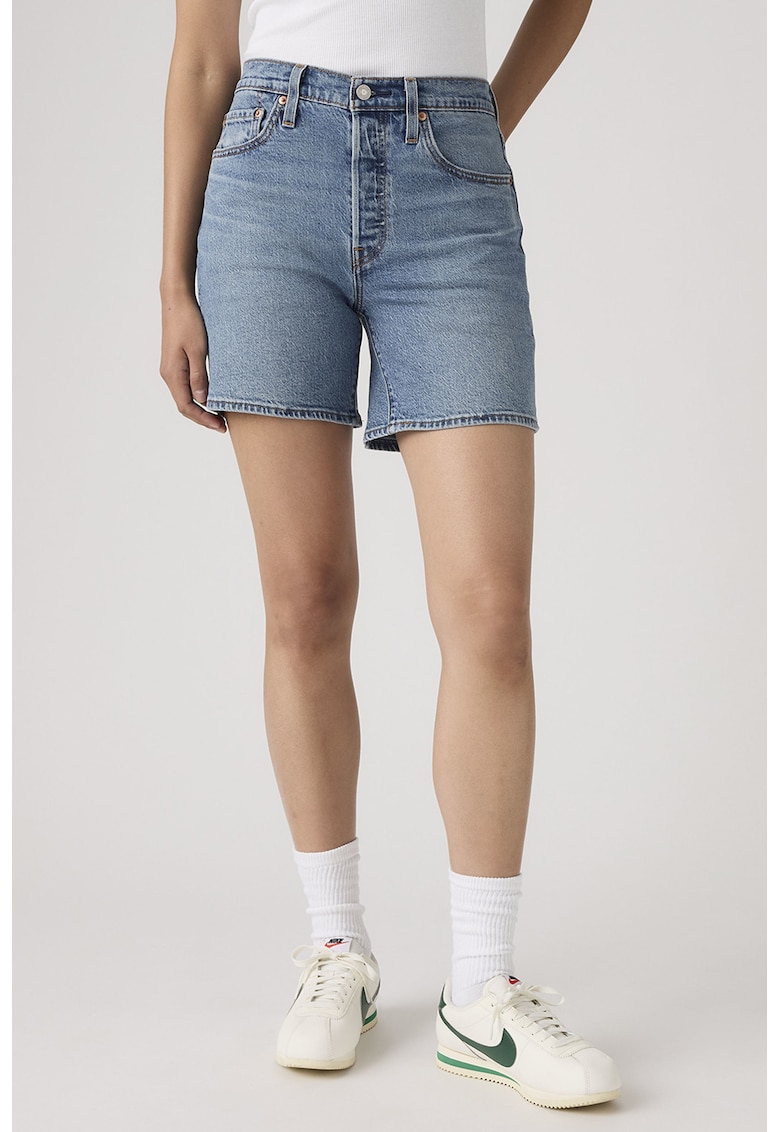 Blugi scurti slim-fit - Albastru