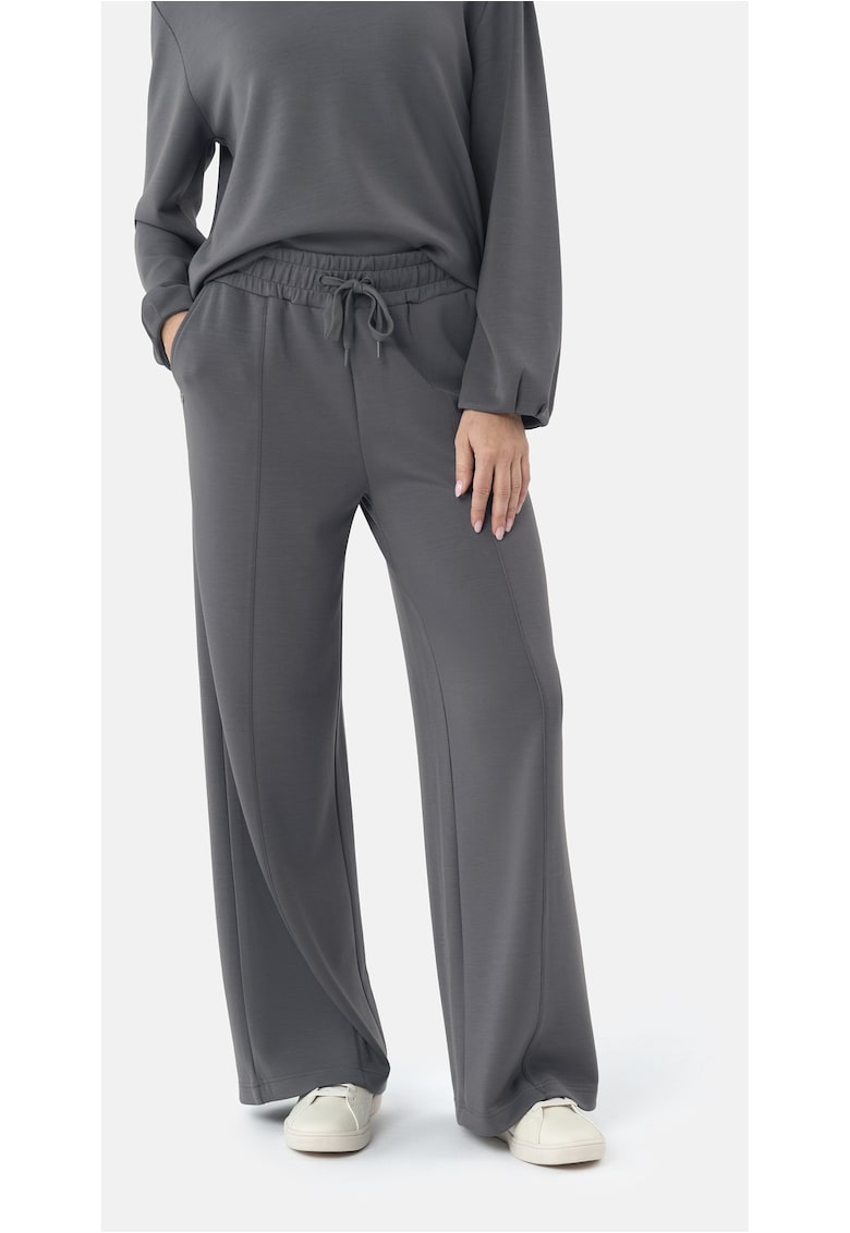 Pantaloni de trening femei cu picior lat - N-Erla - grafit - Gri grafit