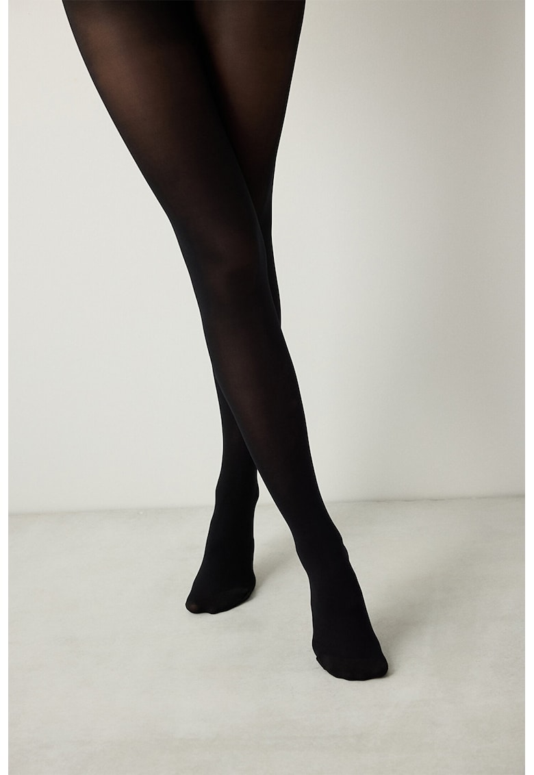 Dres uni cu talie inalta - Negru