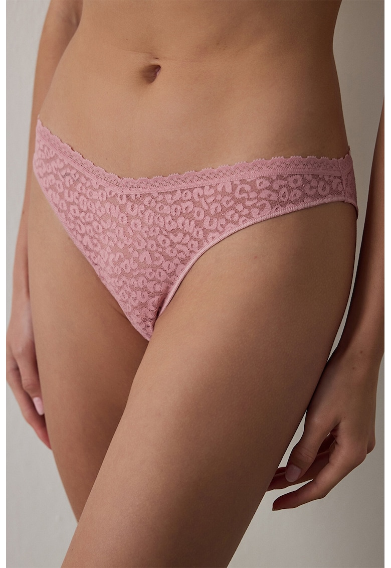 Chiloti cu model animal print - Roz